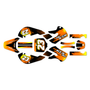 kawasaki klx110 graphics kit 2002-2009 splash series orange
