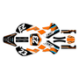 kawasaki klx110 graphics kit 2002-2009 viper series orange