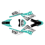 kawasaki klx110 graphics kit 2010-2026 usa series teal
