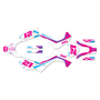 kawasaki klx140 graphics kit 2008-2018 flow series cyan-magenta