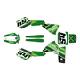 kawasaki kx60 graphics kit 1984-2004 split series green