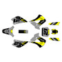 kawasaki kx85u graphics kit 2001-2013 enigma series yellow