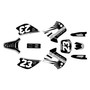 kawasaki kx100u graphics kit 2001-2013 fh series white