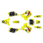 kawasaki kx85u graphics kit 2001-2013 predator series yellow