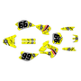 kawasaki kx80 graphics kit 1998-2004 predator series yellow