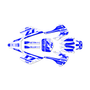 kawasaki kx85 graphics kit 2001-2013 axis series blue-shift