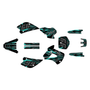 kawasaki kx80 graphics kit 1998-2004 prime series teal