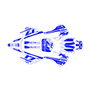kawasaki kx100 graphics kit 2001-2013 axis series blue-shift