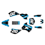 kawasaki kx80 graphics kit 1998-2004 spear series cyan