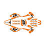 kawasaki kx85 graphics kit 2001-2013 lethal series orange