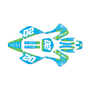kawasaki kx85 graphics kit 2001-2013 spear series cyan