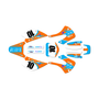 kawasaki kx85 graphics kit 2001-2013 speed series orange