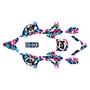 kawasaki kx100 graphics kit 2014-2021 invasion series magenta