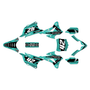 kawasaki kx100 graphics kit 2014-2021 lethal series teal