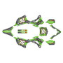 kawasaki kx85 graphics kit 2014-2021 lunatic series green