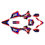 kawasaki kx85 graphics kit 2014-2021 warrior series red-blue