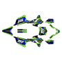 kawasaki kx100 graphics kit 2014-2021 warrior series green-blue