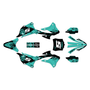 kawasaki kx85 graphics kit 2022-2025 night series teal