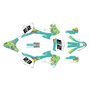 kawasaki kx112 graphics kit 2022-2025 throwback series teal