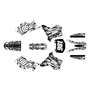 kawasaki kx250 graphics kit 1995-1998 twitch series white