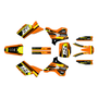 kawasaki kx250 graphics kit 1995-1998 warrior series orange