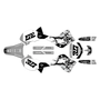kawasaki kx125 graphics kit 1999-2002 rail series white