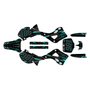 kawasaki kx250 graphics kit 1999-2002 twitch series teal