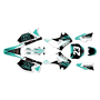 kawasaki kx250 graphics kit 2003-2008 evader series teal