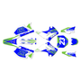 kawasaki kx250 graphics kit 2003-2008 evader series blue