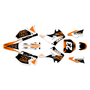 kawasaki kx250 graphics kit 2003-2008 evader series orange