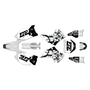 kawasaki kx250 graphics kit 2003-2008 rail series white