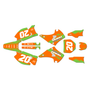 kawasaki kx125 graphics kit 2003-2008 spear series orange