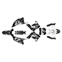 kawasaki kx125p graphics kit 2003-2008 axis series white