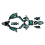 kawasaki kx250p graphics kit 2003-2008 core series teal