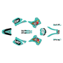kawasaki kx250 graphics kit 1992-1993 pecker series teal