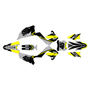 kawasaki kx250p graphics kit 2003-2008 enigma series yellow