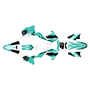 kawasaki kx250p graphics kit 2003-2008 enigma series teal