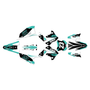 kawasaki kx250p graphics kit 2003-2008 evader series teal