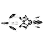 kawasaki kx250p graphics kit 2003-2008 evader series white