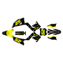 kawasaki kx125p graphics kit 2003-2008 ominous series yellow