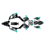 kawasaki kx125p graphics kit 2003-2008 venom series teal
