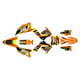 kawasaki kx250p graphics kit 2003-2008 warrior series orange