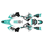 kawasaki kx250f graphics kit 2004-2005 rail series teal