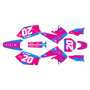 kawasaki kx250f graphics kit 2004-2005 spear series magenta