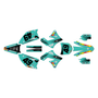 kawasaki kx250f graphics kit 2009-2012 blaze series teal