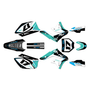 kawasaki kx250f graphics kit 2006-2008 stellar series teal