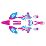 kawasaki kx250f graphics kit 2013-2016 rail series magenta
