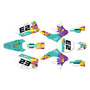 kawasaki kx250f graphics kit 2006-2008 throwback series teal