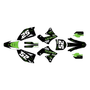 kawasaki kx250f graphics kit 2009-2012 ominous series green