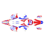 kawasaki kx250f graphics kit 2009-2012 team series red-blue